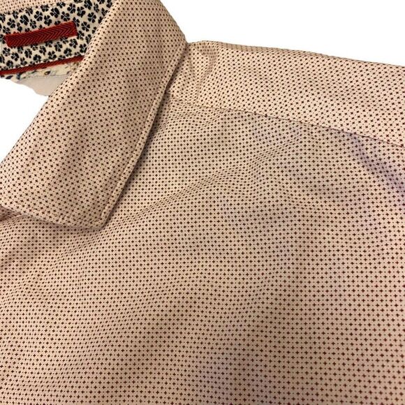 Denim & Flower Slim Fit Button Down Short Sleeve Shirt Sz L - Picture 4 of 12